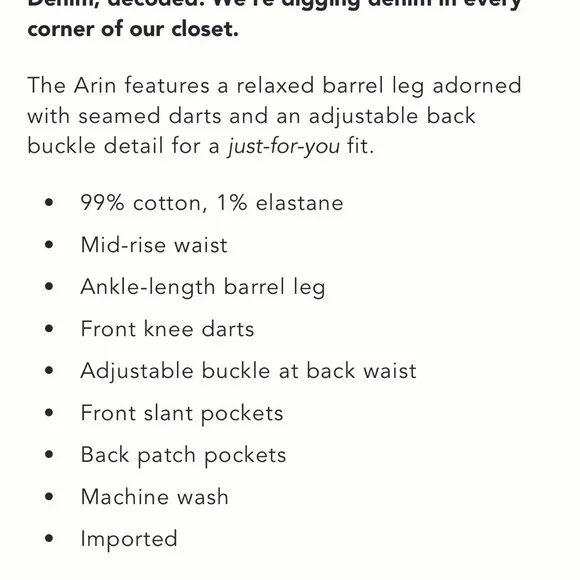 EUC Pilcro Arin Barrel Leg Blue Denim Jeans - Picture 12 of 12